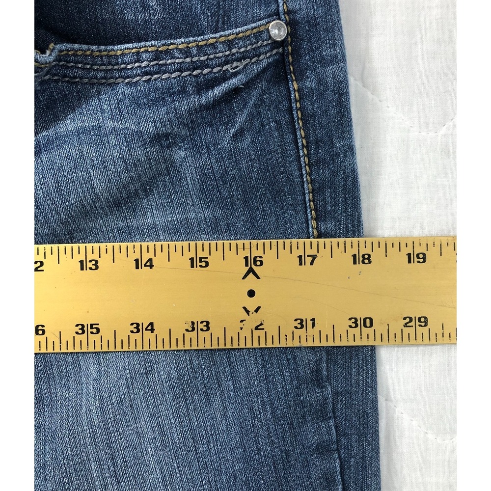 Earl Jean Jeans Women's Size 8 Denim Straight Embellished Bling Y2K Western Glam - Picture 8 of 12